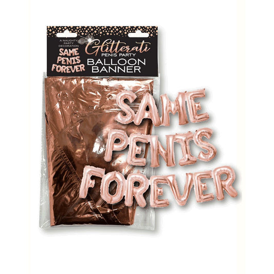 Little Genie Glitterati Hens Party Same Penis Forever Balloon Banner - - Party Gifts and Novelties