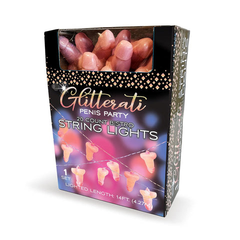 Little Genie Glitterati Novelty Penis Party String Light 20 LED - Party Gifts and Novelties