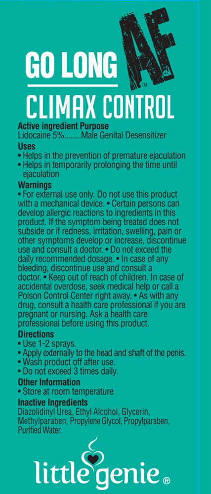 Little Genie Go Long AF Male Climax Control Spray 29ml - - Delay and Excite Sprays