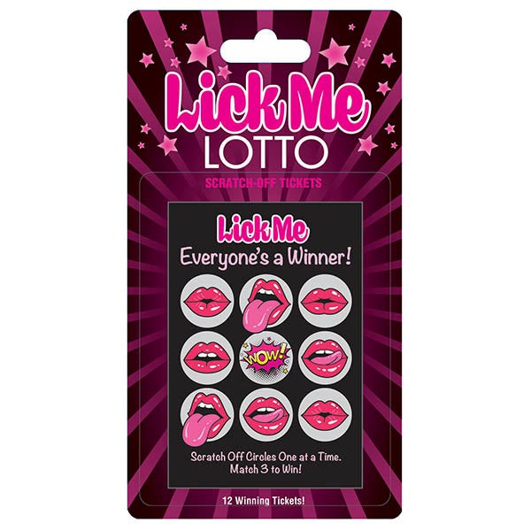 Little Genie Lick Me Lotto Naughty Scratcher Interactive Adult Game Cards - - Party Gifts and Novelties