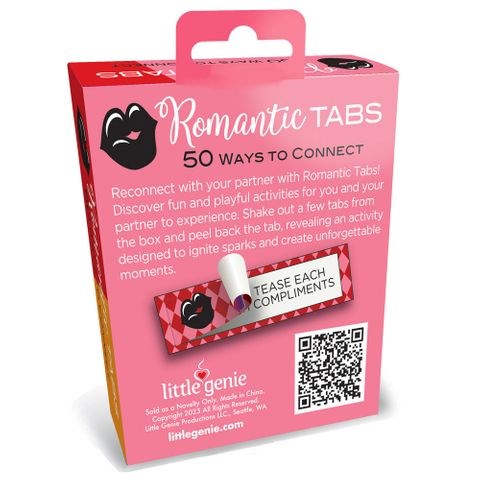 Little Genie Romantic Tabs Set Of 50 Adult Suggestions - Party Gifts and Novelties