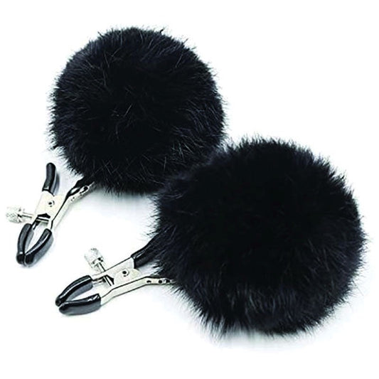 Little Genie Sexy AF Puff Balls Nipple Couture Clamps - - Nipple and Clit Clamps