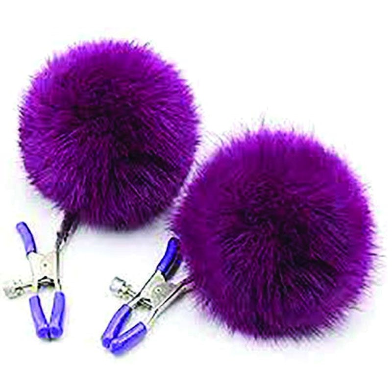 Little Genie Sexy AF Puff Balls Nipple Couture Clamps - - Nipple and Clit Clamps
