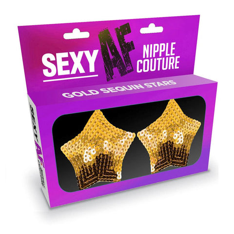 Little Genie Sexy AF Star Shape Nipple Couture Sequin Pasties - Breast and Nipple Toys