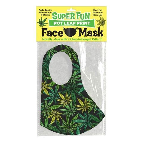 Little Genie Super Fun Pot Leaf Novelty Face Mask - - Masks And Blindfolds