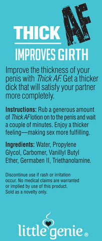 Little Genie Thick AF Male Girthing Cream 44ml - Delay and Excite Sprays