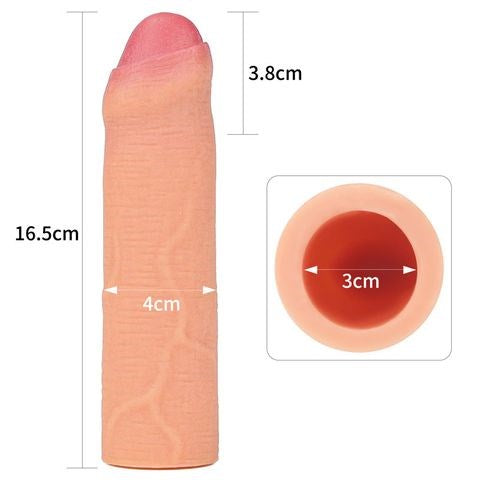 Lovetoy Nature Extender Silicone Uncut Penis Sleeve Premium German Silicone - Penis Sleeves and Extenders