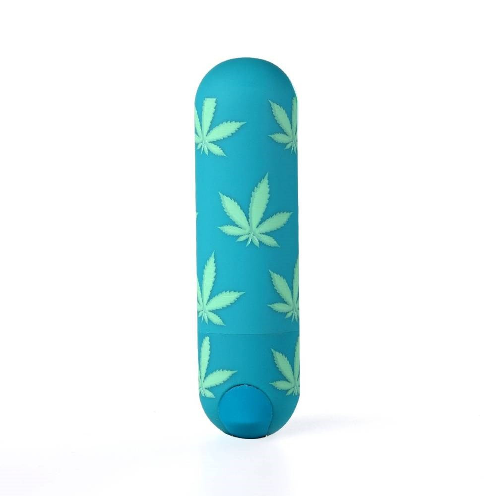 Maia Toys Maia JESSI 420 Rechargeable Bullet Vibrator Hemp Leaf Design - - Bullet Vibrators
