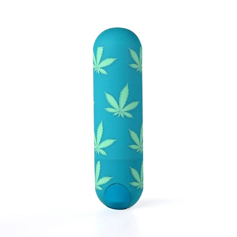 Maia Toys Maia JESSI 420 Rechargeable Bullet Vibrator Hemp Leaf Design - Bullet Vibrators