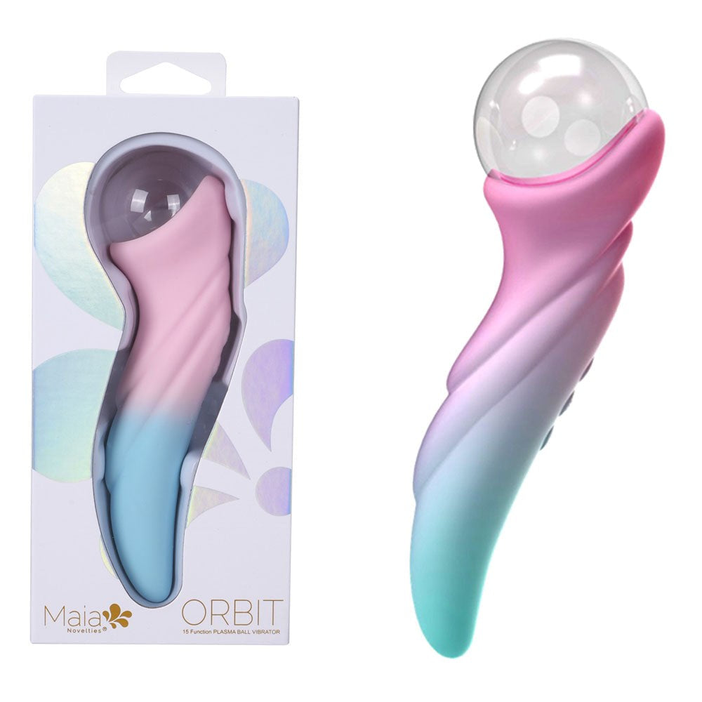 Maia Toys Maia ORBIT Rechargeable Vibrator With Plasma Ball Pink / Blue - - Love Eggs and Kegel Exercisers
