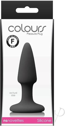 NS Novelties Colours Pleasures Mini Butt Plug Black Premium Silicone Design - Butt Plugs