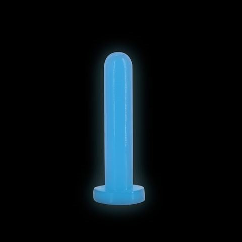 NS Novelties Firefly Thrill Glow In Dark Small Dildo Blue Suction Cup Base - - Non-Realistic Dildos