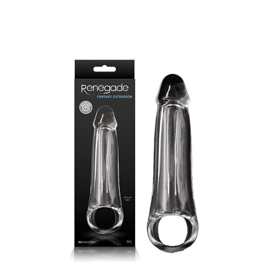 NS Novelties Renegade Fantasy Extension Small Penis Extension Sleeve Clear - - Penis Sleeves and Extenders