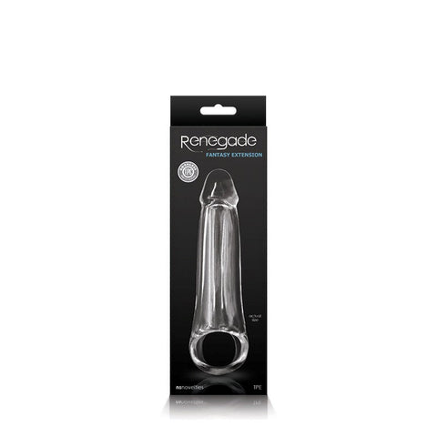 NS Novelties Renegade Fantasy Extension Small Penis Extension Sleeve Clear TPE - Penis Sleeves and Extenders
