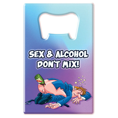 Ozze Creations Sex & Alcohol Dont Mix Novelty Bottle Opener Functional Gag Gift - Party Gifts and Novelties