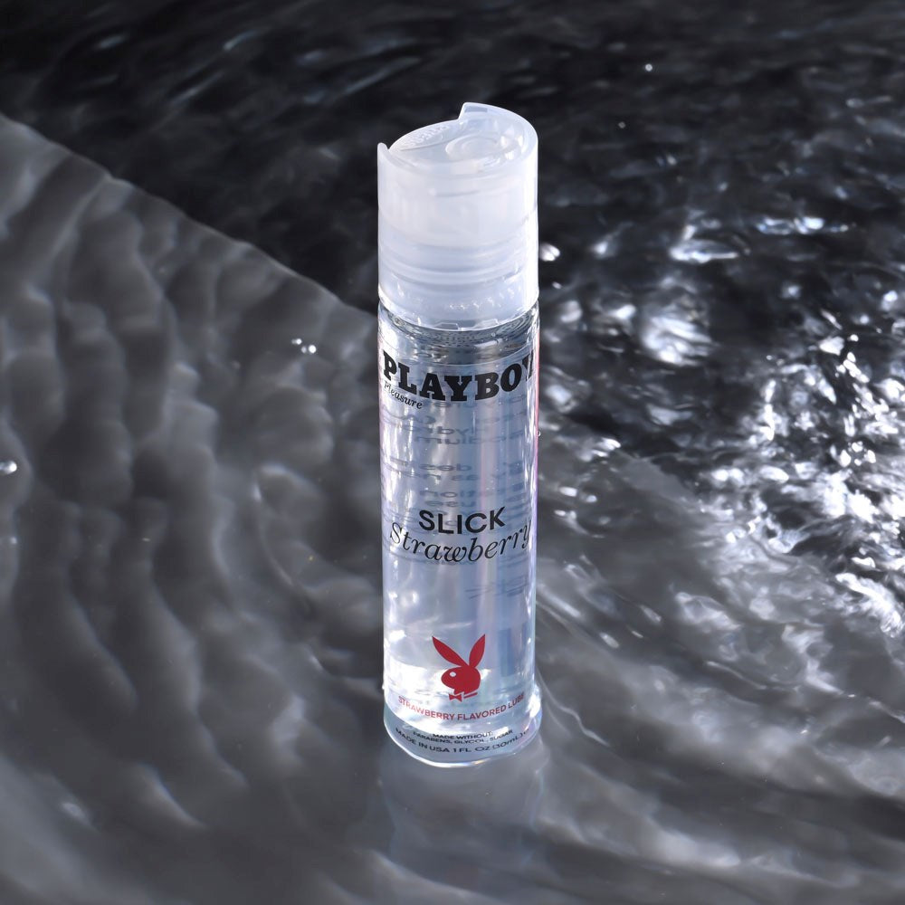 Evolved Playboy Pleasure SLICK Strawberry Flavoured Water Based Lubricant - - Water Based Lubes