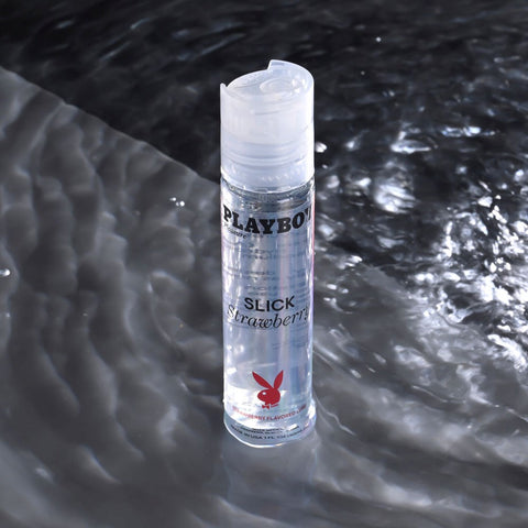 Evolved Playboy Pleasure SLICK Strawberry Flavoured Water Based Lubricant - Water Based Lubes