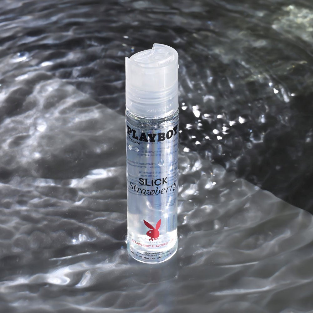 Evolved Playboy Pleasure SLICK Strawberry Flavoured Water Based Lubricant - - Water Based Lubes