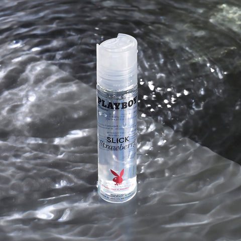 Evolved Playboy Pleasure SLICK Strawberry Flavoured Water Based Lubricant - Water Based Lubes