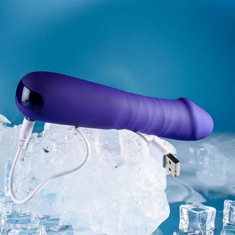 Evolved Selopa AMBITION Rechargeable Thrusting Dildo Vibrator Purple Thrusting - Vibrating Dildos