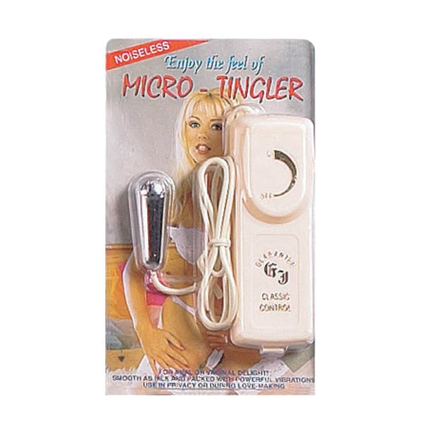 Seven Creations Micro Tingler Tear Drop Bullet Vibrator Silver Multi Speed - - Bullet Vibrators