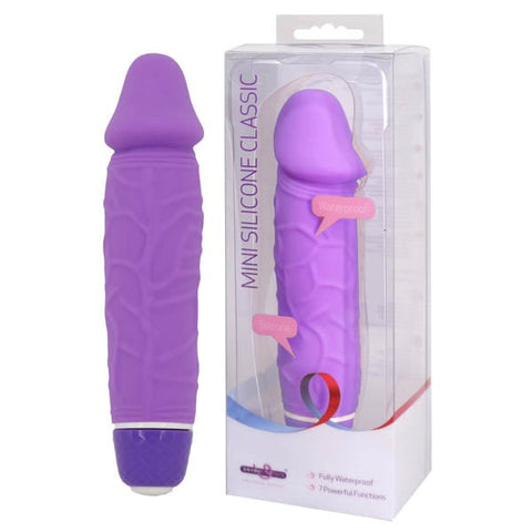 Seven Creations Mini Silicone Classic Vibrating Dildo 13.5cm 7 Speeds - Vibrating Dildos