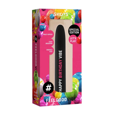 Shots Toys Feelgood HappyBirthday Bullet Vibrator with 15000 RPM Motor - Bullet Vibrators