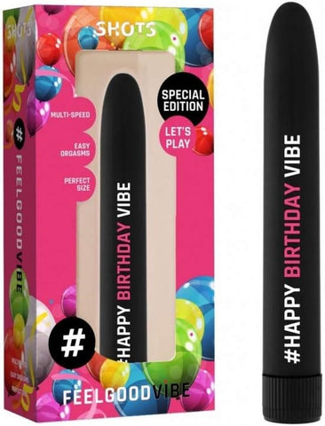 Shots Toys Feelgood HappyBirthday Bullet Vibrator with 15000 RPM Motor - Bullet Vibrators