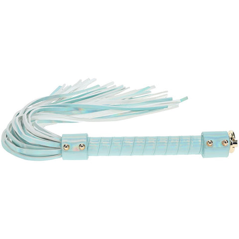 Shots Toys OUCH Paris Collection Fetish Play Flogger Baby Blue Premium Impact - Whips And Crops