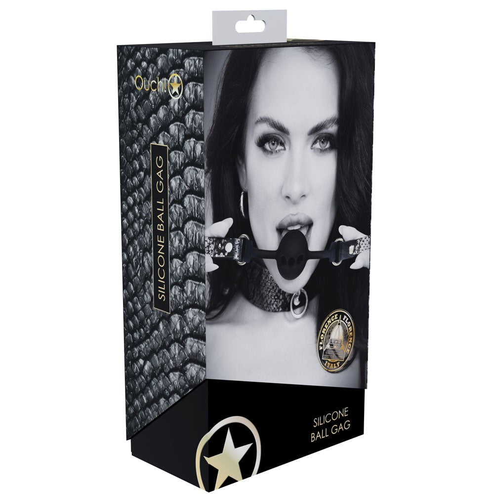 Shots Toys OUCH! Florence Collection Breathable Silicone Ball Gag - - Bondage Gags and Bits
