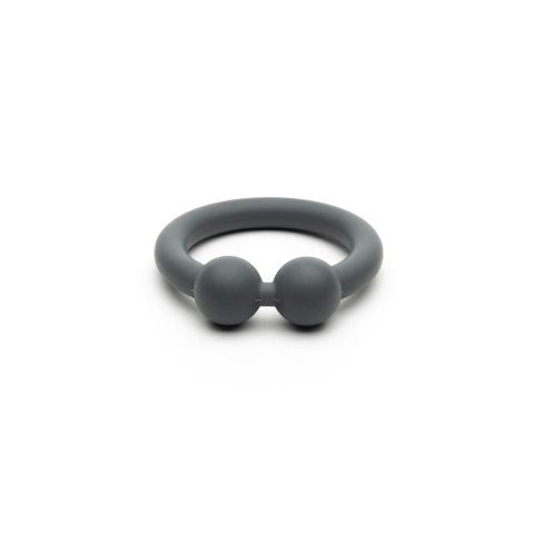 Sport Fucker Bullring Stretchy Cock Ring Grey Extra Firm Silicone Design - Stretchy Cock Rings