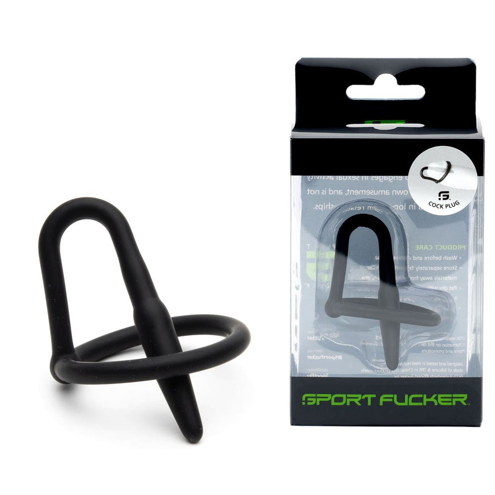 Sport Fucker Cock Plug Urethral Sound Black Medical Grade Urethral Stimulation - - Urethral Sounds