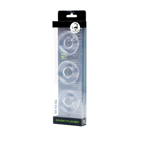 Sport Fucker Super Stretchy Rubber Cock Ring Set for Enhanced Performance - Cock Ring Sets