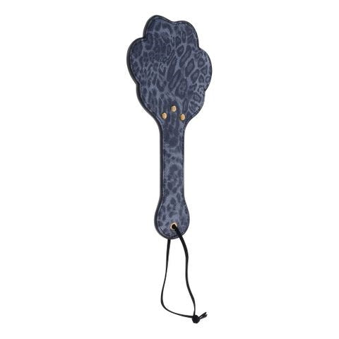 Sportsheets Sex & Mischief Cougar Paw Spanking Paddle Navy Blue Gold Impact Play - Paddles And Slappers