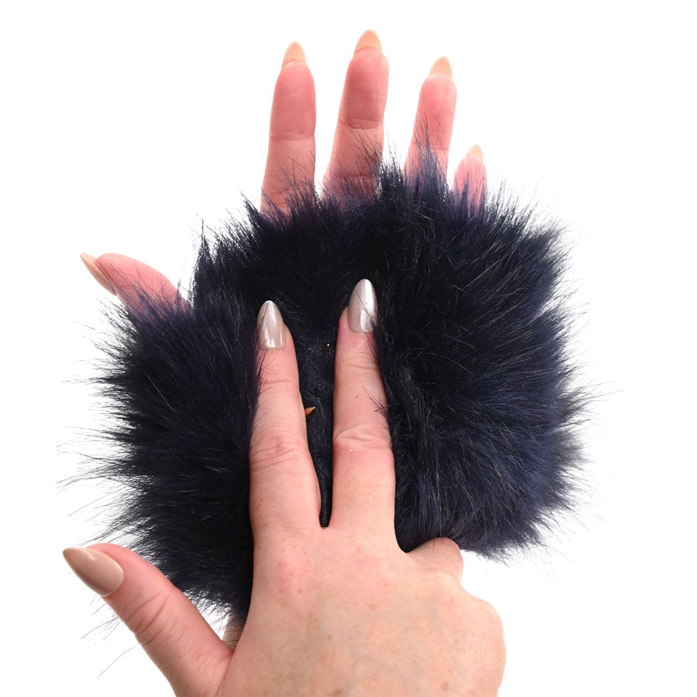 Sportsheets Sex & Mischief Cougar Spiked Sensory Glove Navy Blue Dual Texture - - Wigs and Gloves