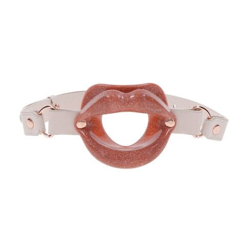 Sportsheets Sex & Mischief Peaches N CreaMe Silicone Lips BDSM Gag - Bondage Gags and Bits