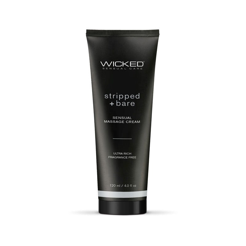 Wicked Sensual Care STRIPPED & BARE Unscented Massage Cream for Sensual Touch - - Massage Oils and Lubricants