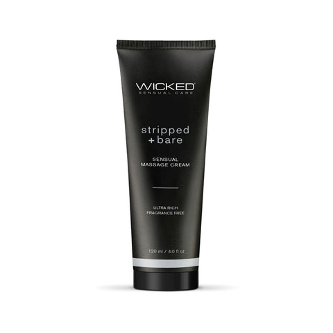 Wicked Sensual Care STRIPPED & BARE Unscented Massage Cream for Sensual Touch - Massage Oils and Lubricants