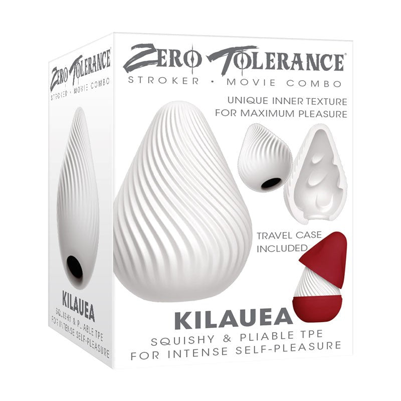 Evolved Zero Tolerance KILAUEA Mini Mens Stroker Egg White Volcano Shape - - Masturbators and Strokers
