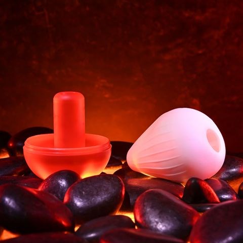 Evolved Zero Tolerance KRAKATOA Mini Male Stroker Egg White Volcano Shape - Masturbators and Strokers