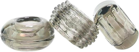 Evolved Zero Tolerance Triple Thick Cock Ring Set 3 Piece Smoke Enhancement - Cock Ring Sets