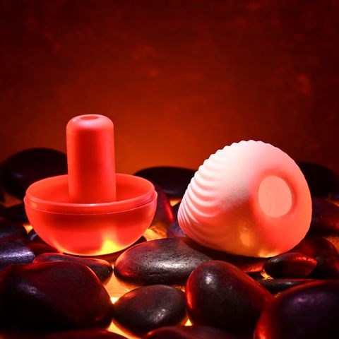 Evolved Zero Tolerance VESUVIUS Mini Male Stroker Egg White TPE Masturbator - Masturbators and Strokers