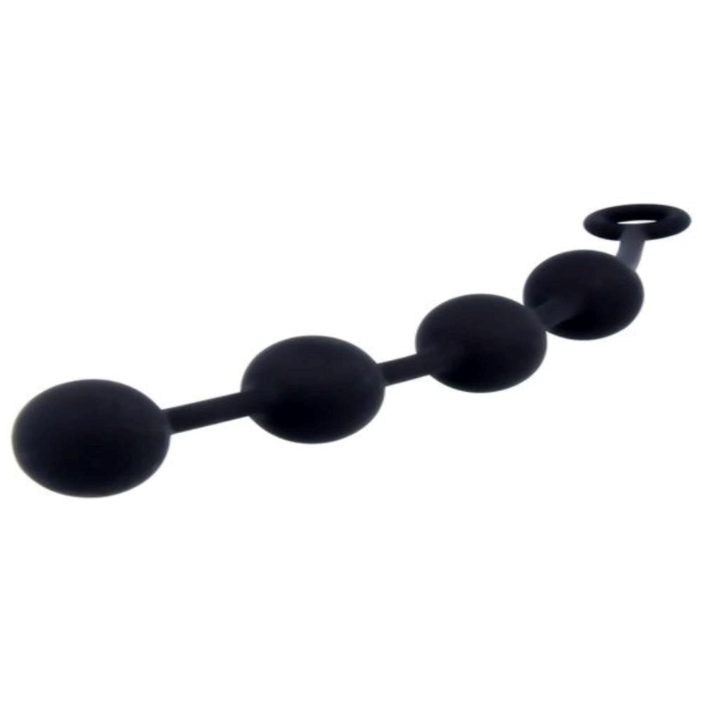 Nexus Sex Toys EXCITE Silicone Anal Beads Black Premium Body Safe Silicone - - Anal Beads and Balls