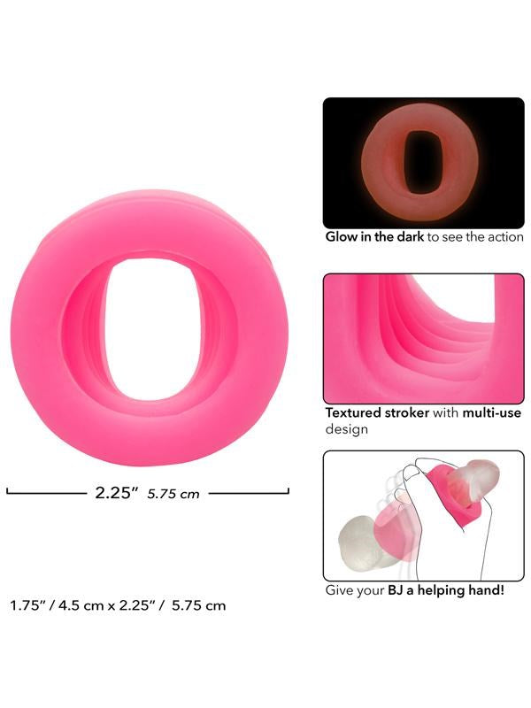 California Exotics Slop Top Filthy Luv Blowjob Stroker Glow Dark Pink - Masturbators and Strokers