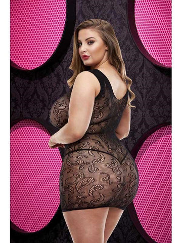Xgen Products Lapdance Lingerie Lace Mini Womens Dress LC 63 XL BX Black Lace - Body Stockings