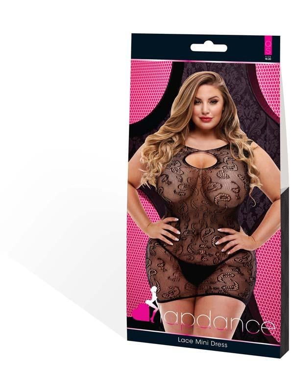Xgen Products Lapdance Lingerie Lace Mini Womens Dress LC 63 XL BX Black Lace - Body Stockings
