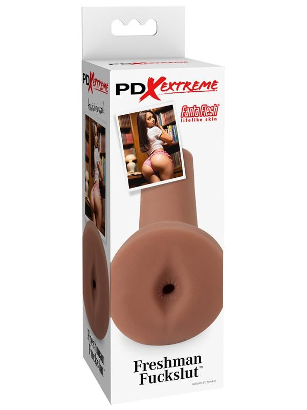 Pipedream Products PDX Extreme Freshman Fuckslut Mens Stroker Brown Anal - - Masturbators and Strokers