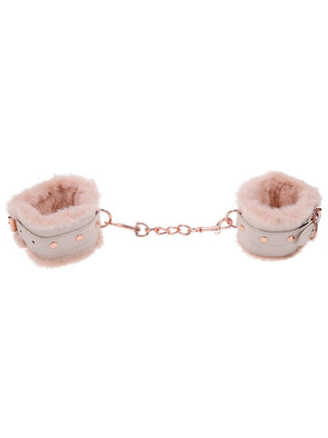 Sportsheets Sex and Mischief Peaches N Creame Fur Bondage Handcuffs - Cuffs And Restraints