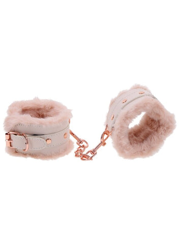 Sportsheets Sex and Mischief Peaches N Creame Fur Bondage Handcuffs - Cuffs And Restraints
