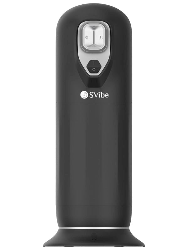 Svibe Snail Vibe Ikon Jet Male Masturbator Black with Vibration Thrusting - - Masturbators and Strokers